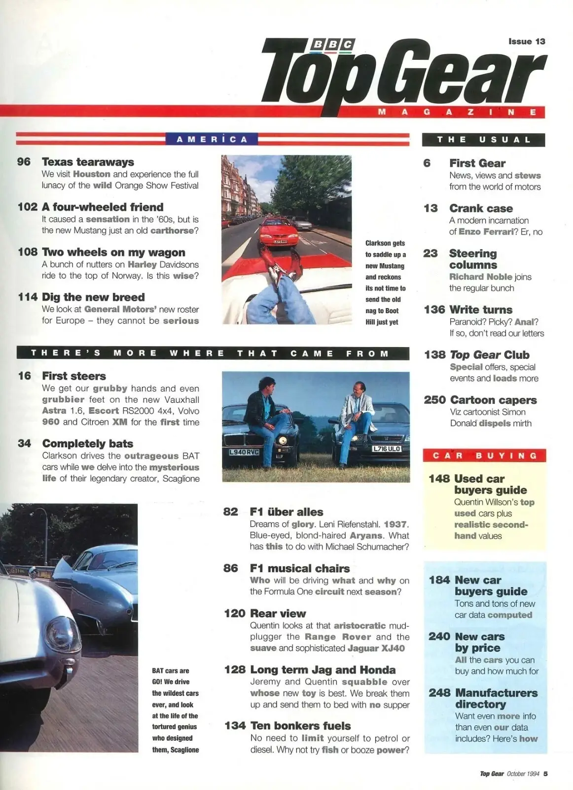 BBC Top Gear Magazine: Issue #13, Aston Martin Vantage, Bentley, VW, Oct 1994 - image 4 | Free standard UK delivery included | Discount Quality Products