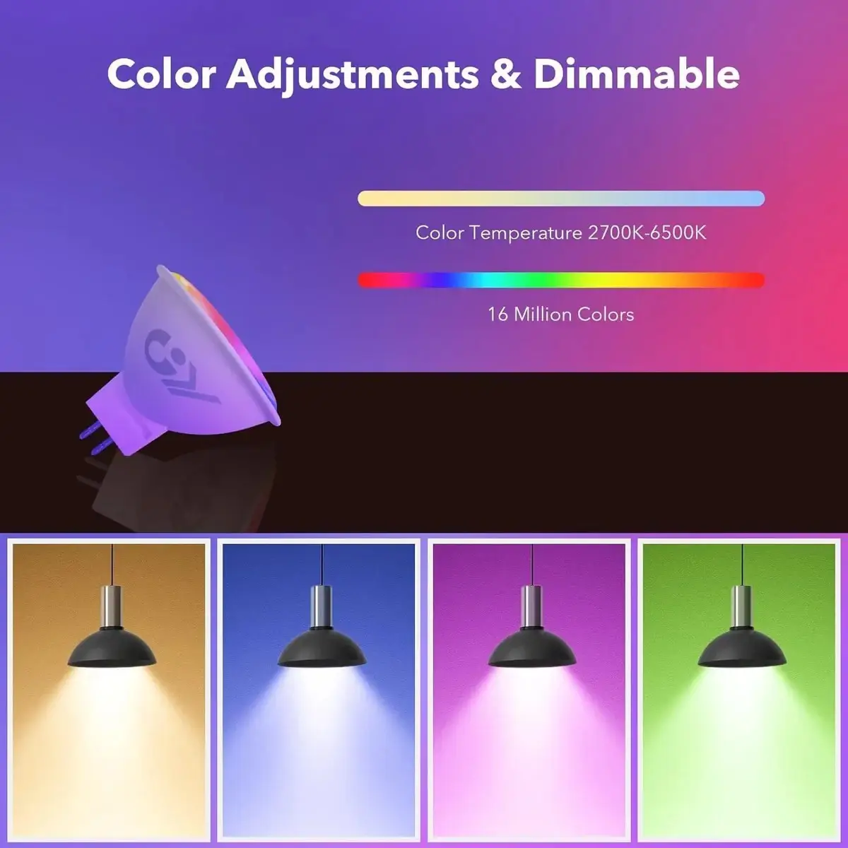 6x 5W Smart LED MR16 GU5.3 RGB Bluetooth Mesh Reflector Spot Light Bulb Lamp - image 3 | Free standard UK delivery included | Discount Quality Products