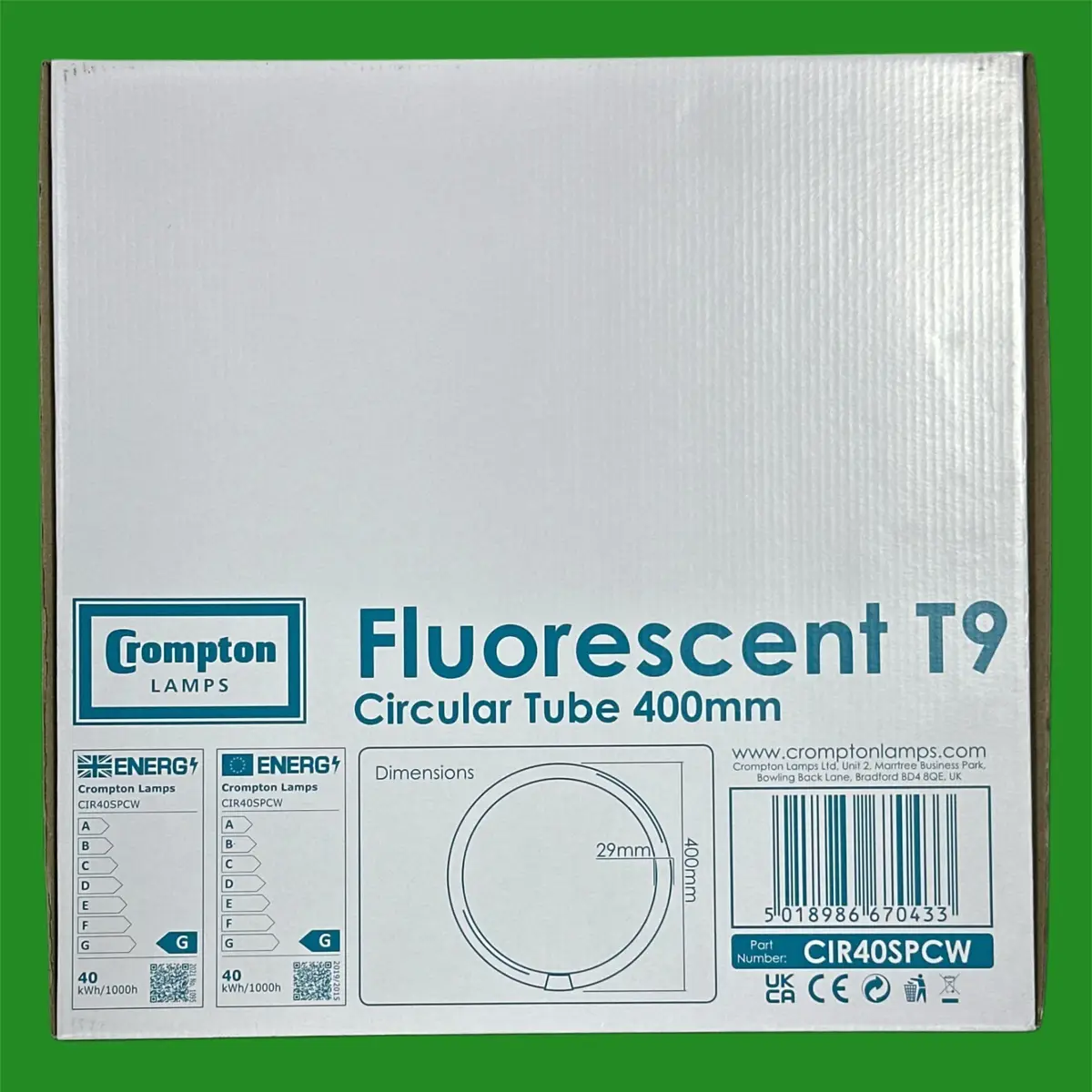 40W Crompton G10Q 4Pin T9 Round 400mm Circular Fluorescent Tube Light Bulb 4000K - image 3 | Free standard UK delivery included | Discount Quality Products
