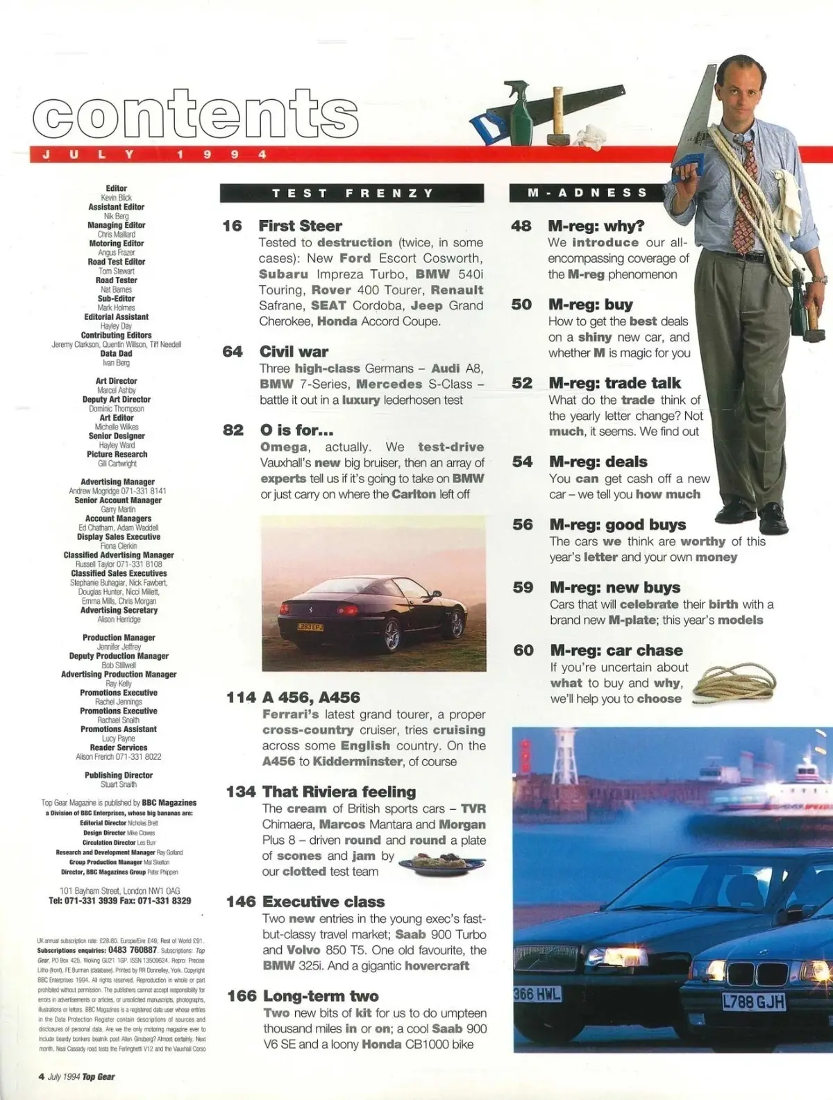 BBC Top Gear Magazine: Issue #10, Ferrari 456, Mercedes, BMW, Audi, July 1994 - image 3 | Free standard UK delivery included | Discount Quality Products