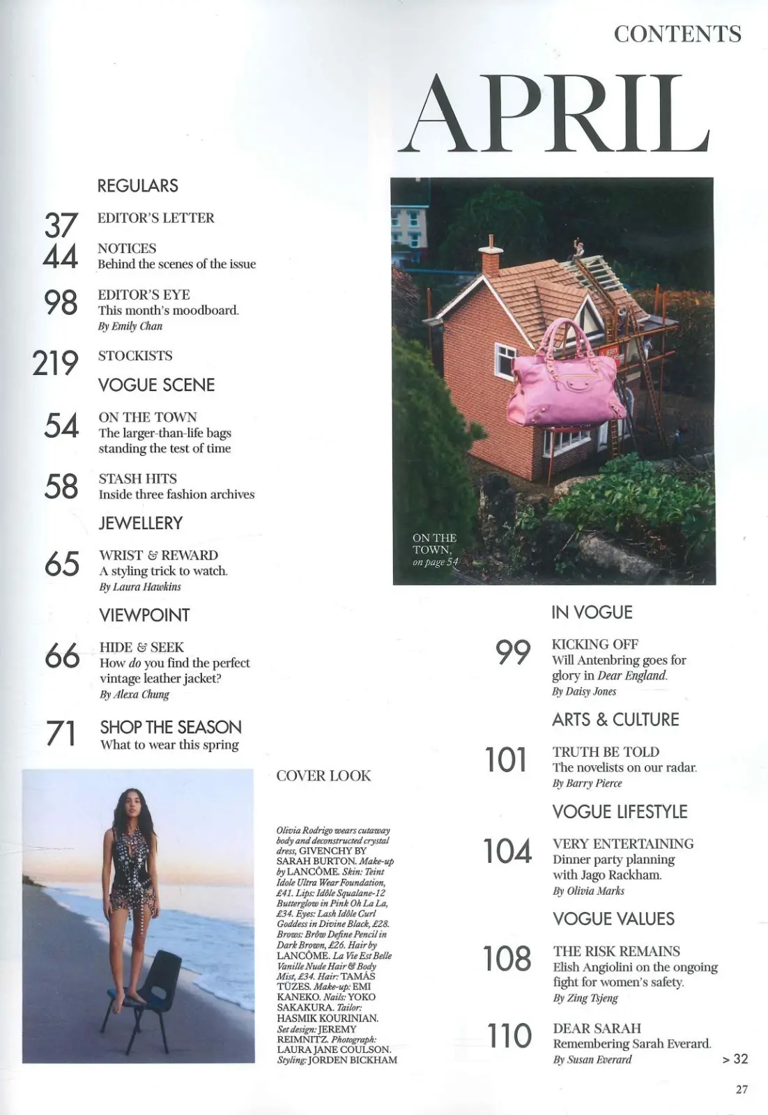 Vogue Magazine: Olivia Rodrigo, Charlotte Rampling, Queen Elizabeth, April 2026 - image 3 | Free standard UK delivery included | Discount Quality Products