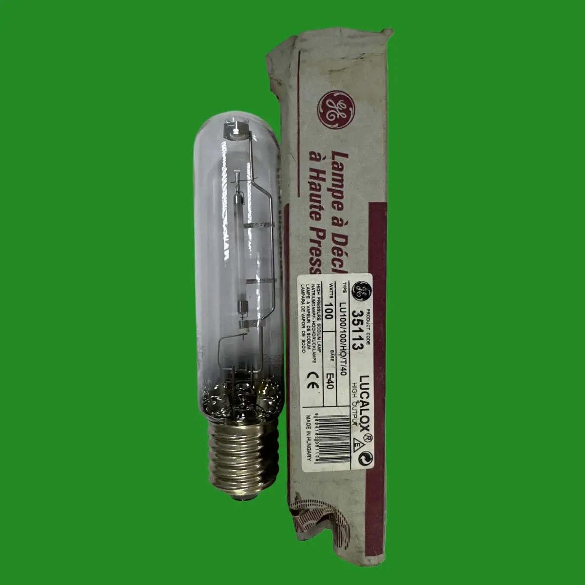 100W GE Clear HPS High Pressure Sodium SON Tube Light Bulb GES E40 Lucalax 35113