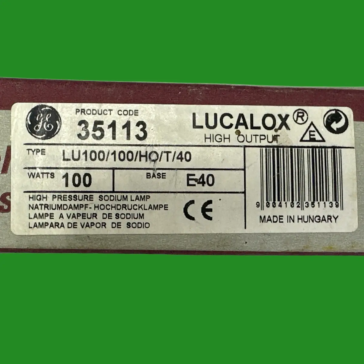 100W GE Clear HPS High Pressure Sodium SON Tube Light Bulb GES E40 Lucalax 35113 - image 5 | Free standard UK delivery included | Discount Quality Products