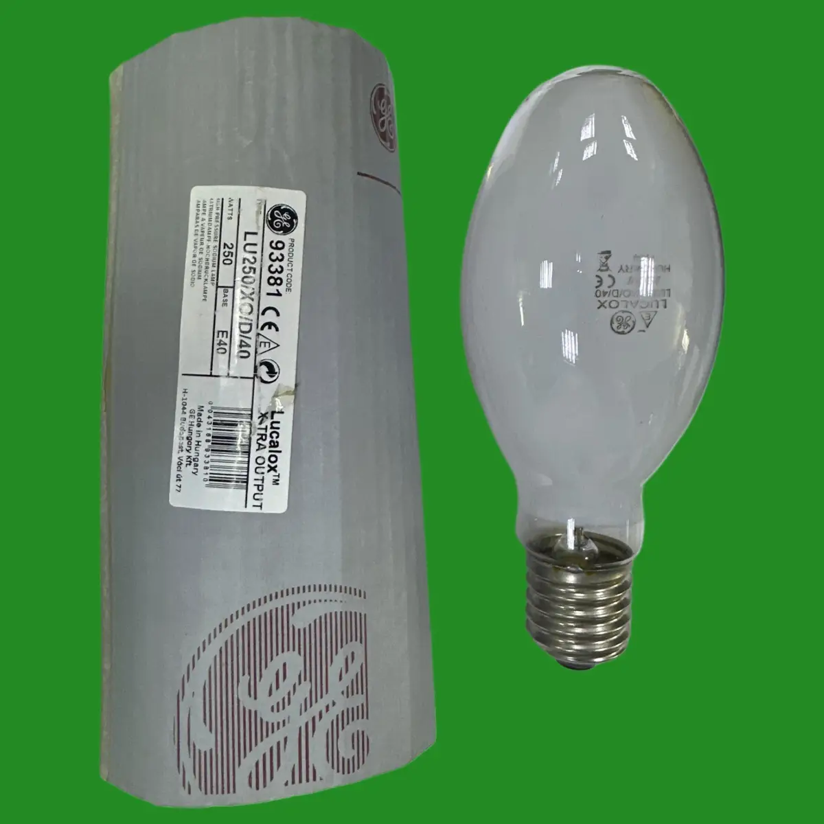 250W GE HPS High Pressure Sodium SON-E Elliptical Light Bulb Lamp GES E40 93381