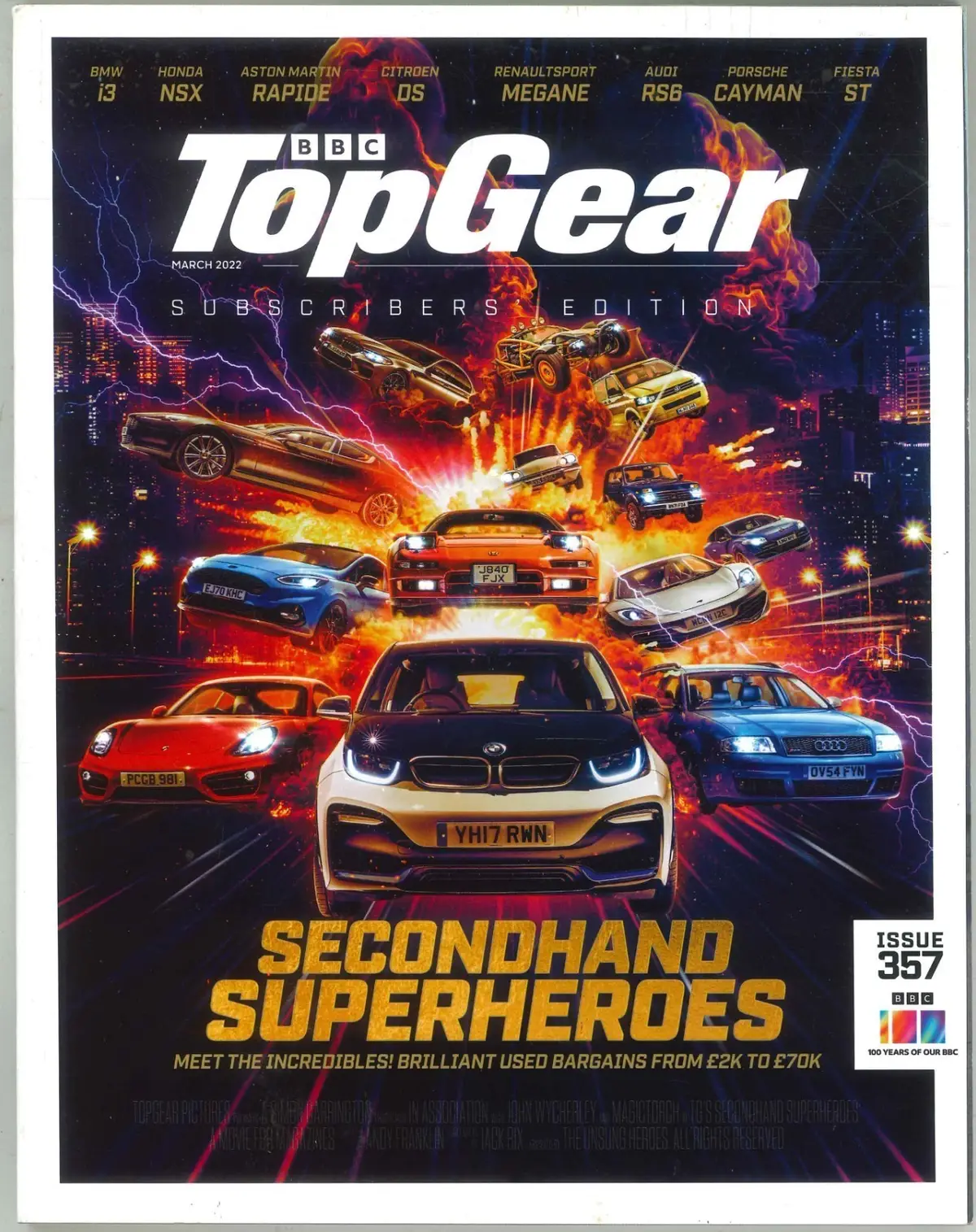 BBC Top Gear Magazine: Issue #357, Lambo, BMW, Cars, March 2022 (Water Damaged)