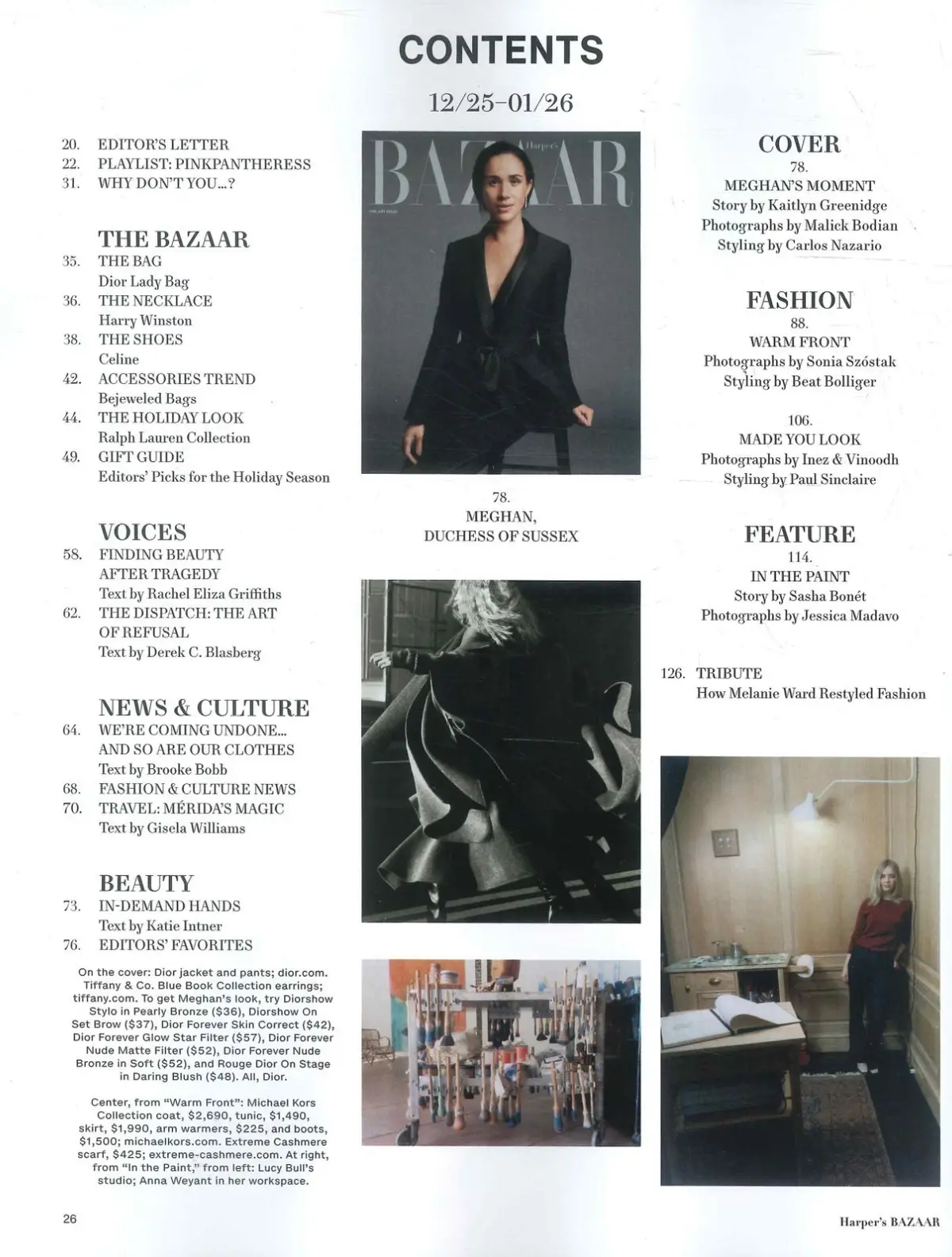 Harper's Bazaar USA Magazine: Meghan Markle, Duchess of Sussex, Dec/Jan 2026 - image 3 | Free standard UK delivery included | Discount Quality Products