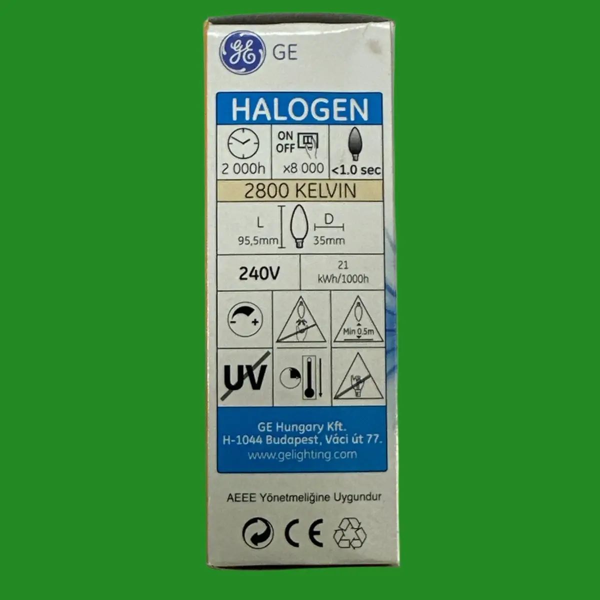2x 20W (=26W) GE Dimmable Halogen Clear Candle Light Bulbs BC B22 Bayonet Lamps - image 4 | Free standard UK delivery included | Discount Quality Products