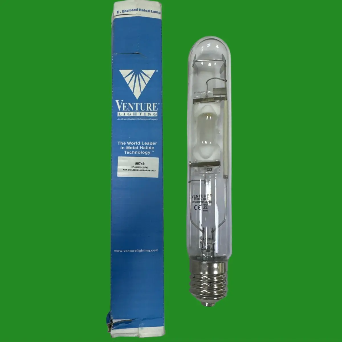400W Venture MHL Metal Halide 98748 White Lux 4000K Tube Light Bulb GES E40