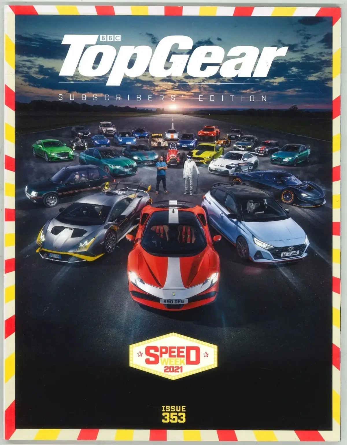 BBC Top Gear Magazine Issue 353, Porsche, Ferrari, Aston Martin, Lambo, Nov 2021