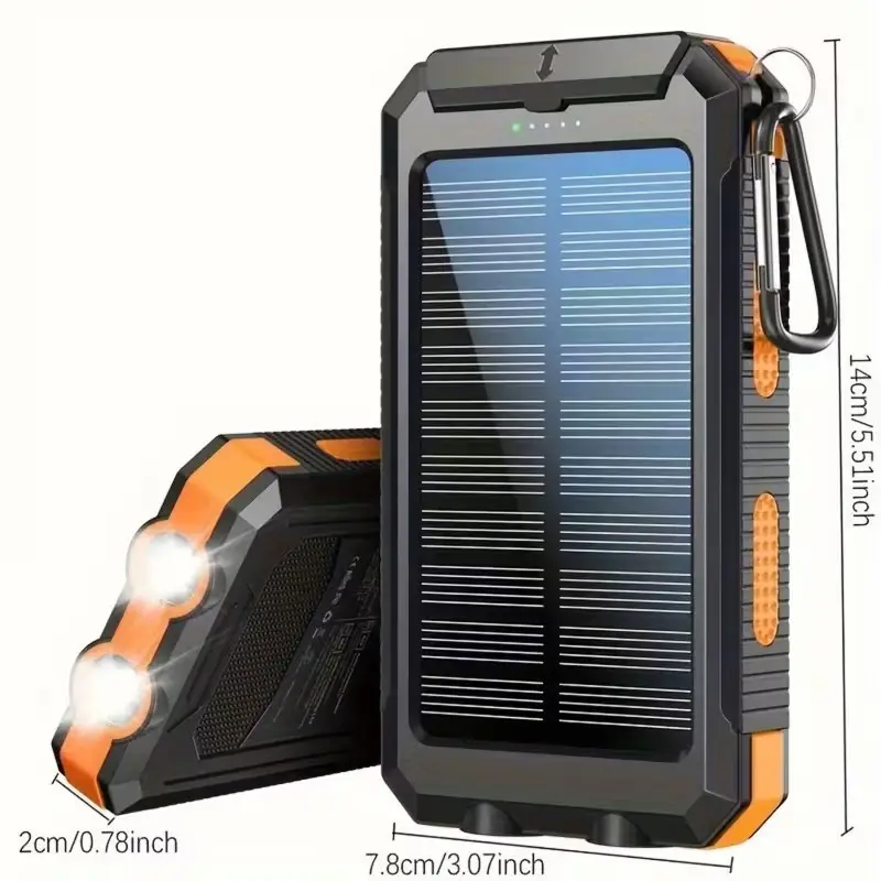 20000mAh Solar Power Bank, Portable Charger, Flashlight, Compass Camping Outdoor - image 7 | Free standard UK delivery included | Discount Quality Products