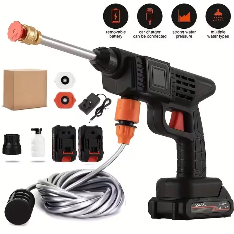 Cordless Pressure Washer 3000PSI Portable Power Jet Wash 2x Batteries Car, Patio