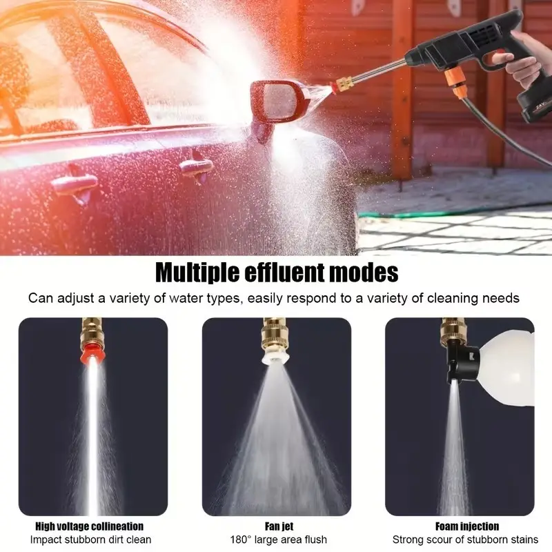 Cordless Pressure Washer 3000PSI Portable Power Jet Wash 2x Batteries Car, Patio - image 5 | Free standard UK delivery included | Discount Quality Products