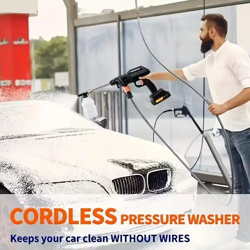 Cordless Pressure Washer 3000PSI Portable Power Jet Wash 2x Batteries Car, Patio - image 10 | Free standard UK delivery included | Discount Quality Products