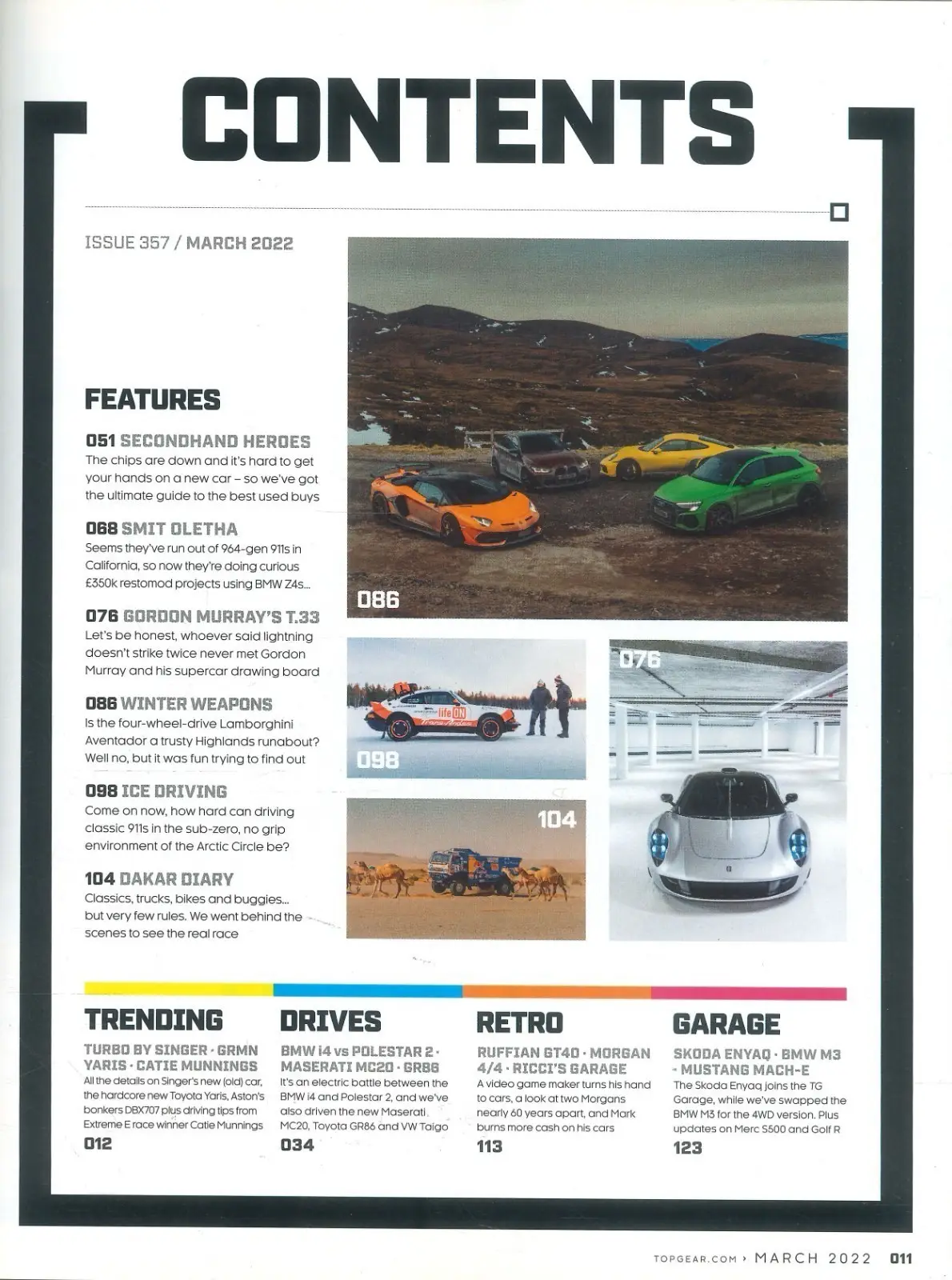 BBC Top Gear Magazine: Issue #357, Lambo, BMW, GT40, BMW, T.33 Cars, March 2022 - image 3 | Free standard UK delivery included | Discount Quality Products