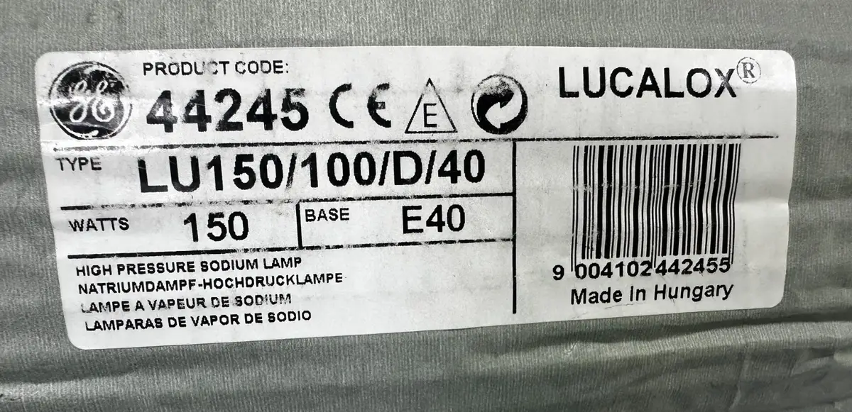 150W GE HPS High Pressure Sodium SON-E Elliptical Light Bulb Lamp GES E40 44245 - image 2 | Free standard UK delivery included | Discount Quality Products
