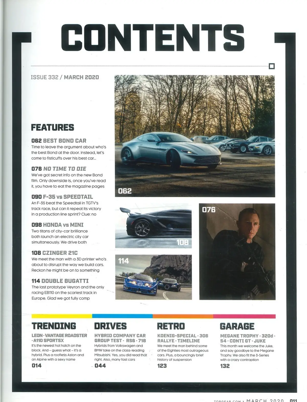BBC Top Gear Magazine: Issue #332, Best Bond Car, No Time to Die, March 2020 - image 3 | Free standard UK delivery included | Discount Quality Products