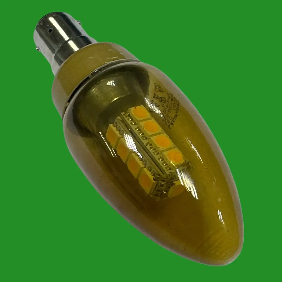 2x 4W Lampways LED SMD Clear Amber Candle Light Bulb SBC B15 2500K B15d Lamp - image 2 | Free standard UK delivery included | Discount Quality Products