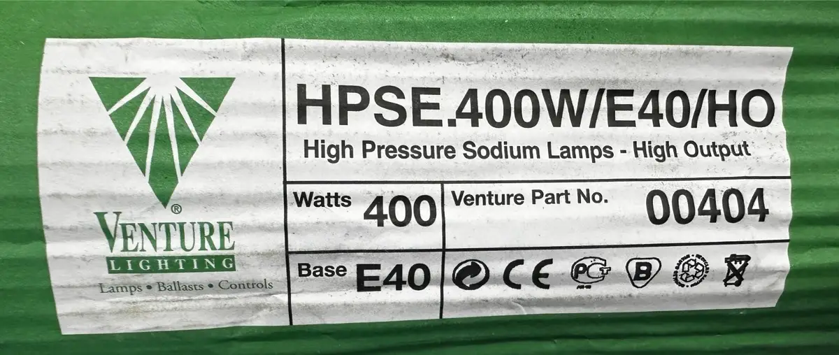 400W Venture HPS High Pressure Sodium SON-E Elliptical Light Bulb Lamp GES E40 - image 3 | Free standard UK delivery included | Discount Quality Products