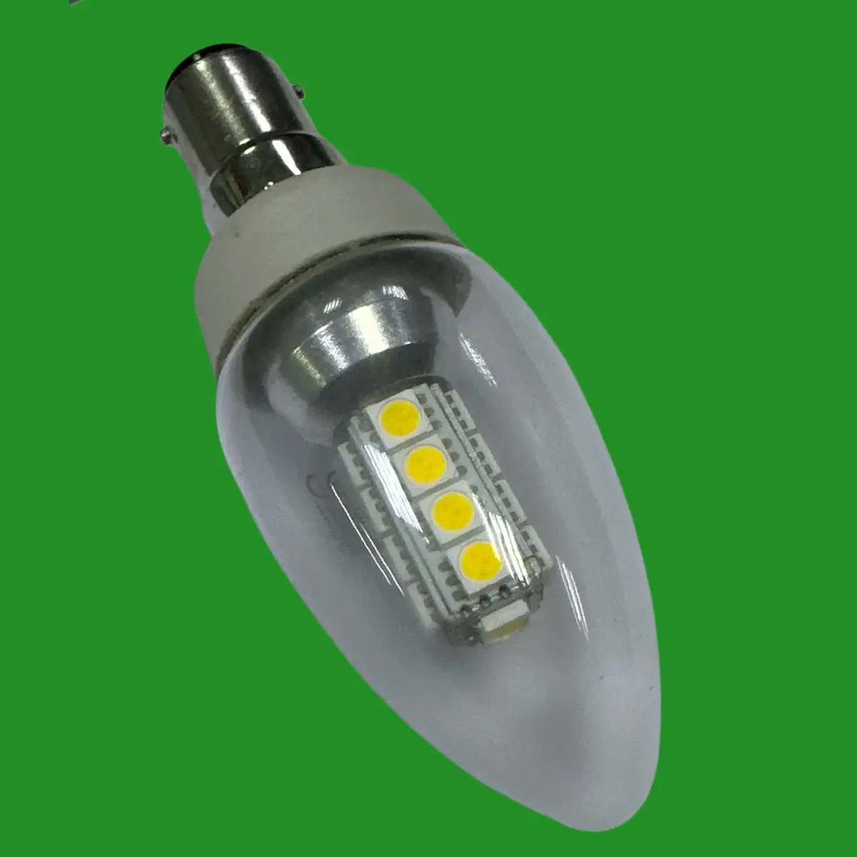1x 4W Lampways LED SMD Clear Candle Light Bulb SBC B15 3000K B15d Lamp - image 3 | Free standard UK delivery included | Discount Quality Products