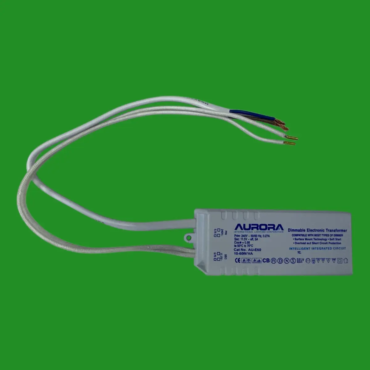 10-60W Aurora AU-E60 12V Dimmable Electronic Transformer MR16 MR11 Halogen Light - image 2 | Free standard UK delivery included | Discount Quality Products