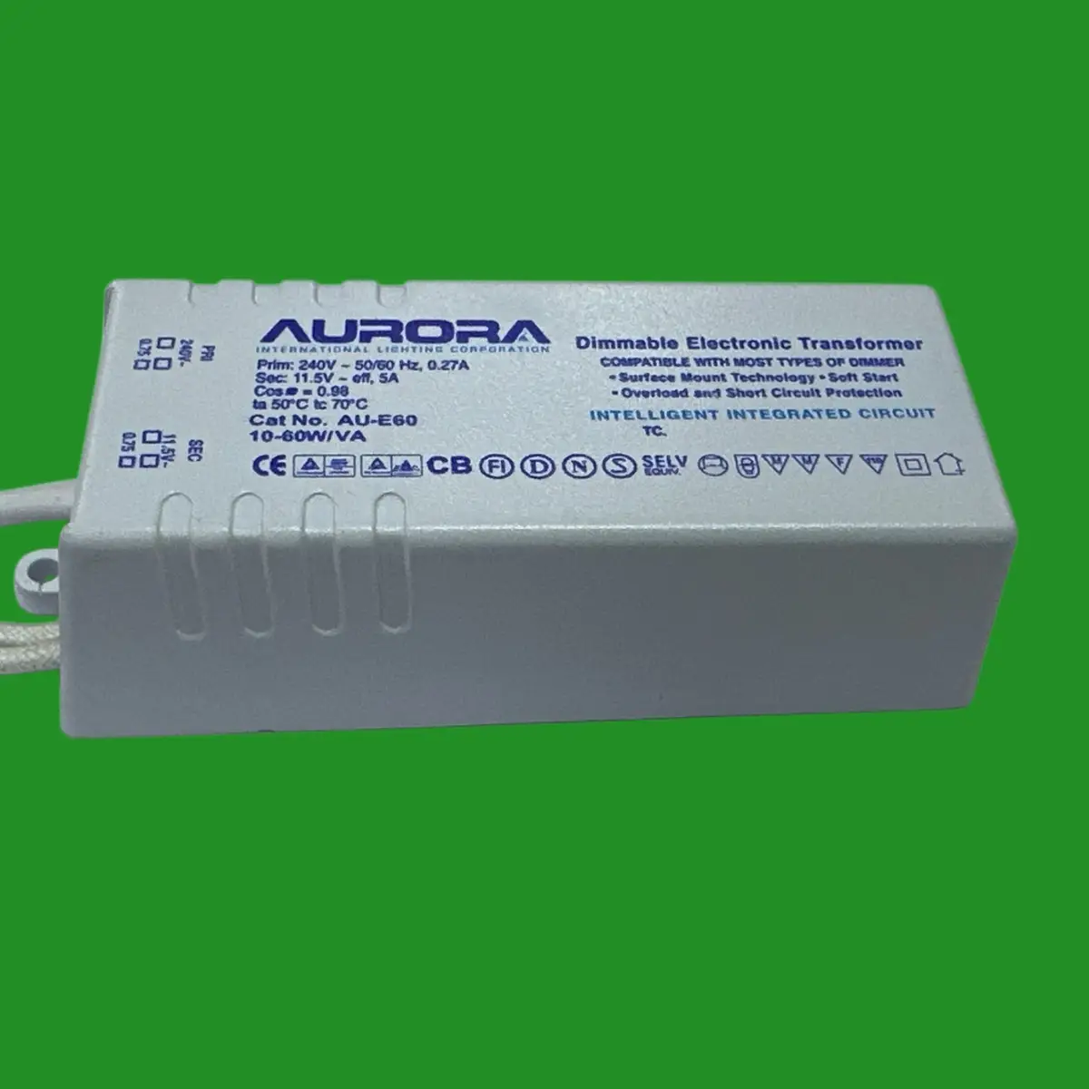 10-60W Aurora AU-E60 12V Dimmable Electronic Transformer MR16 MR11 Halogen Light - image 4 | Free standard UK delivery included | Discount Quality Products