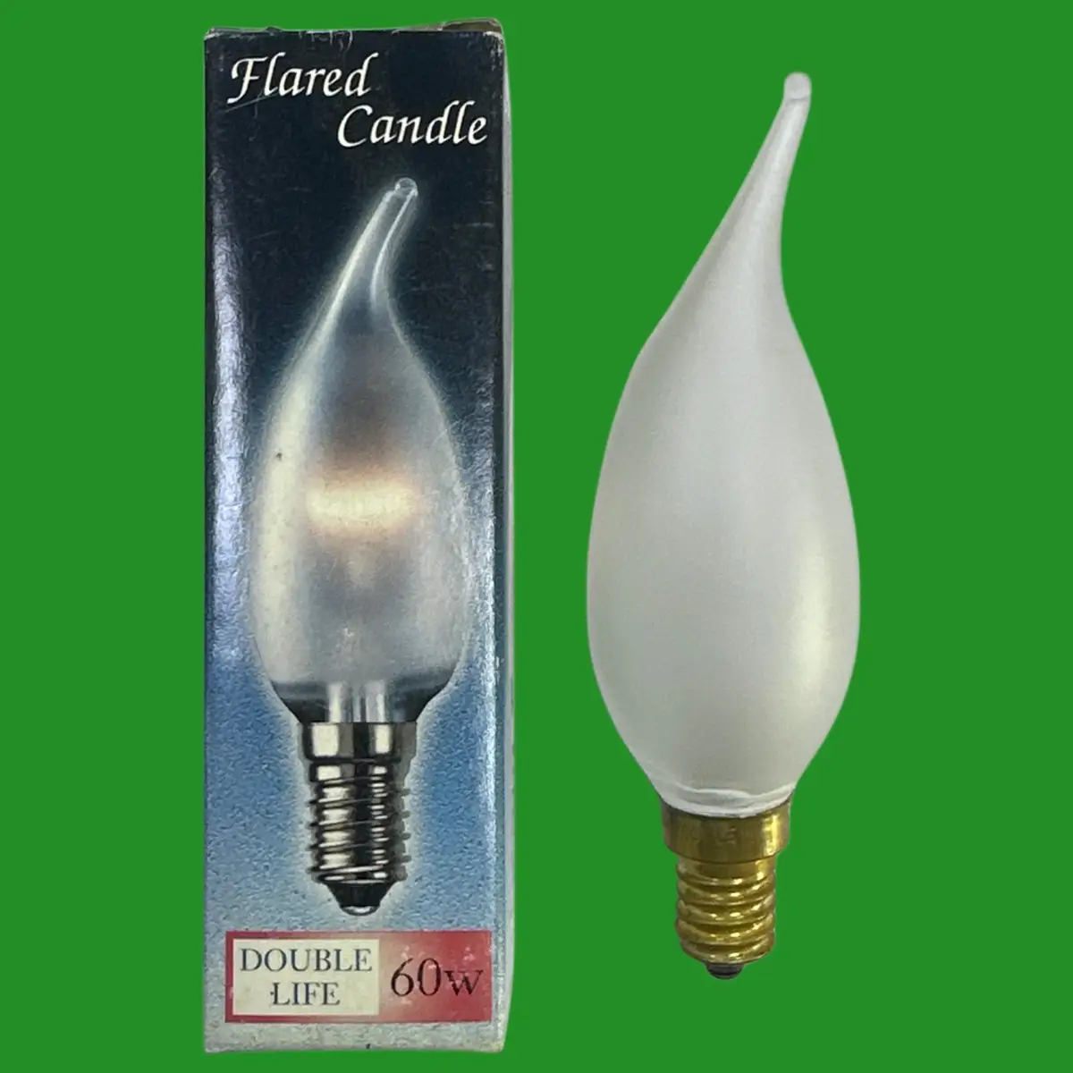 1x 60W Crompton Frosted Bent Tip Flared Dimmable Candle Light Bulbs SES E14