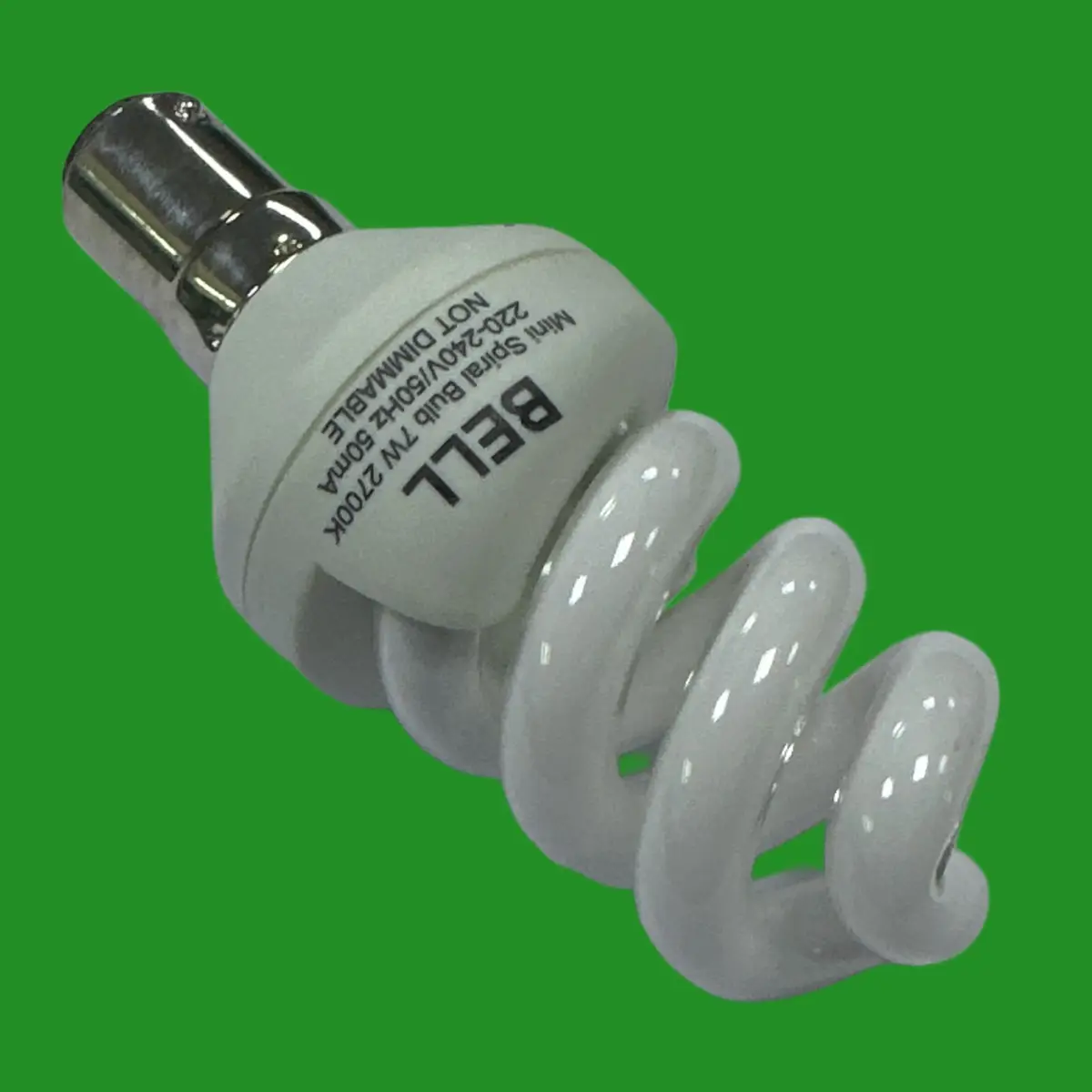 2x 7W BELL CFL Mini Spiral Low Energy  Light Bulbs SBC B15 2700K Warm White Lamp - image 2 | Free standard UK delivery included | Discount Quality Products