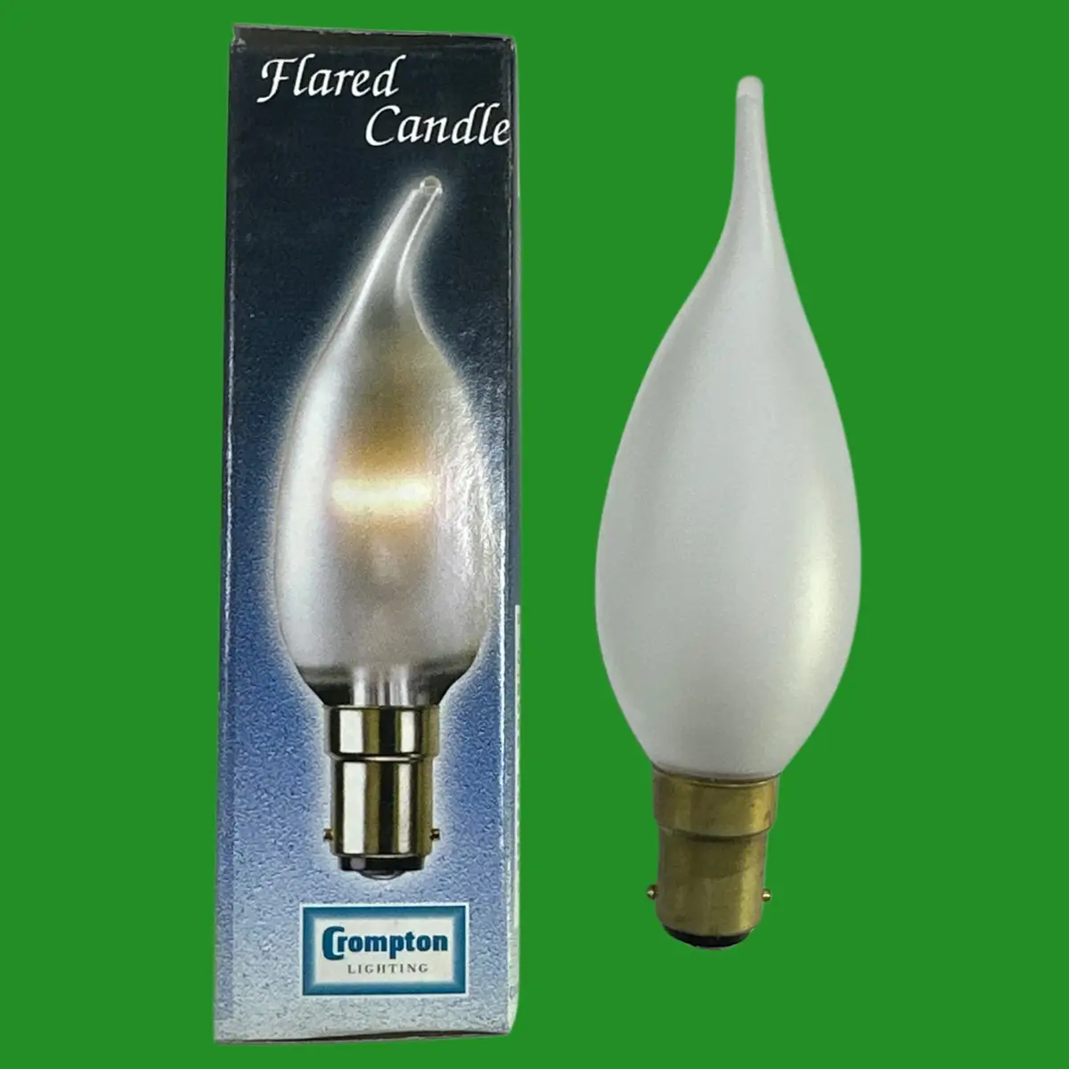 1x 25W Crompton Satin Bent Flared Tip Candle Dimmable Light Bulb SBC B15 Lamp
