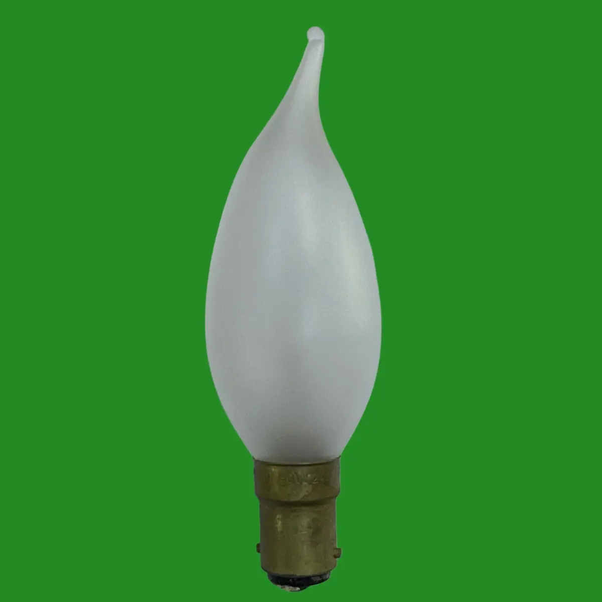 1x 25W Crompton Satin Bent Flared Tip Candle Dimmable Light Bulb SBC B15 Lamp - image 2 | Free standard UK delivery included | Discount Quality Products