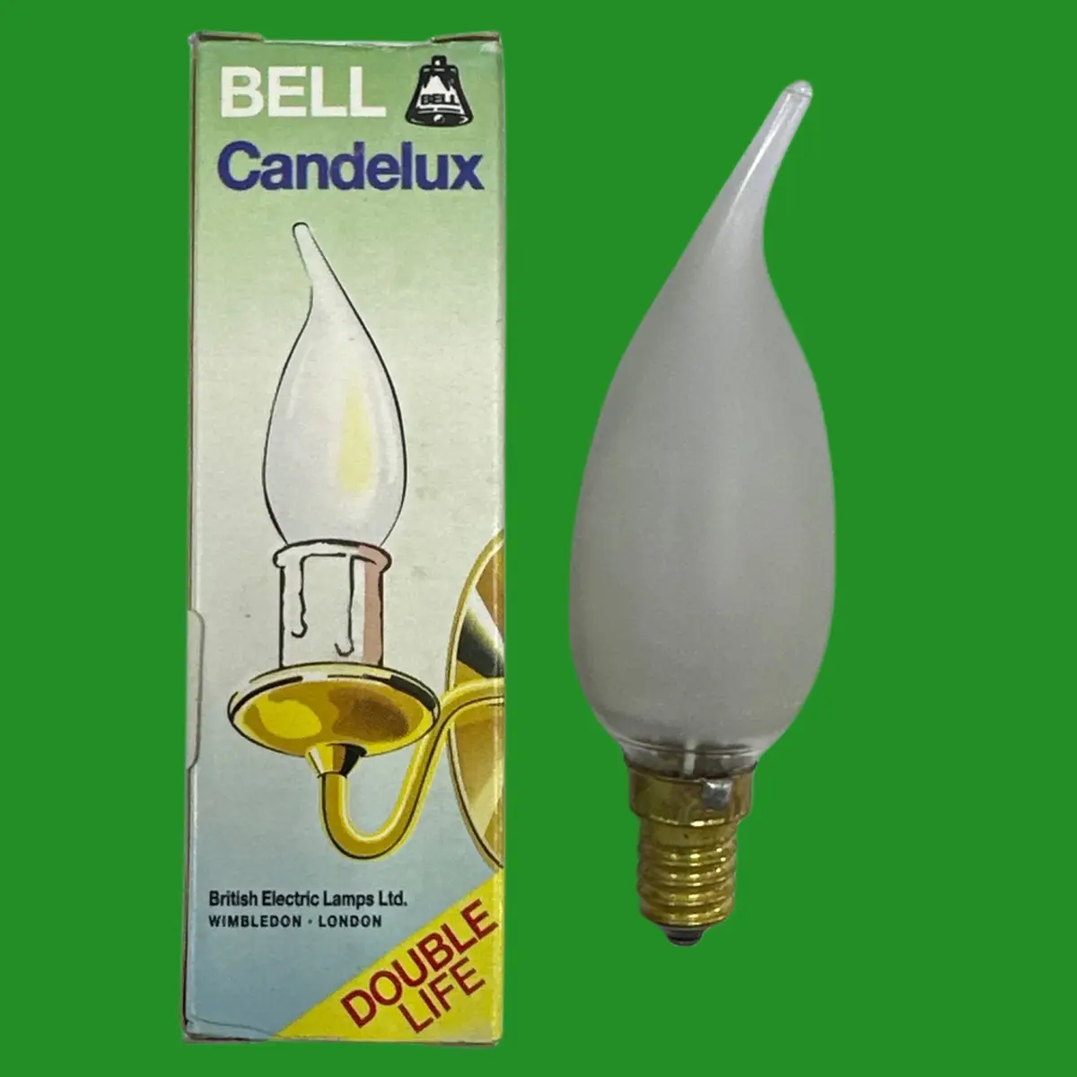 1x 25W BELL Frosted Bent Tip Candle Dimmable Light Bulbs SES E14 Small Screw