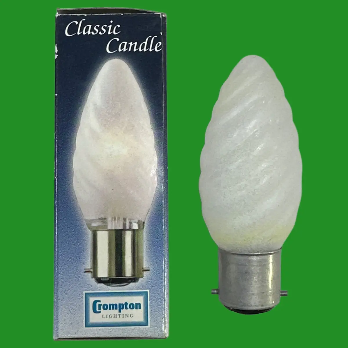 60W Crompon Dimmable Twisted Frosted Candle Light Bulb, Bayonet BC B22 Lamps C35 - image 2 | Free standard UK delivery included | Discount Quality Products