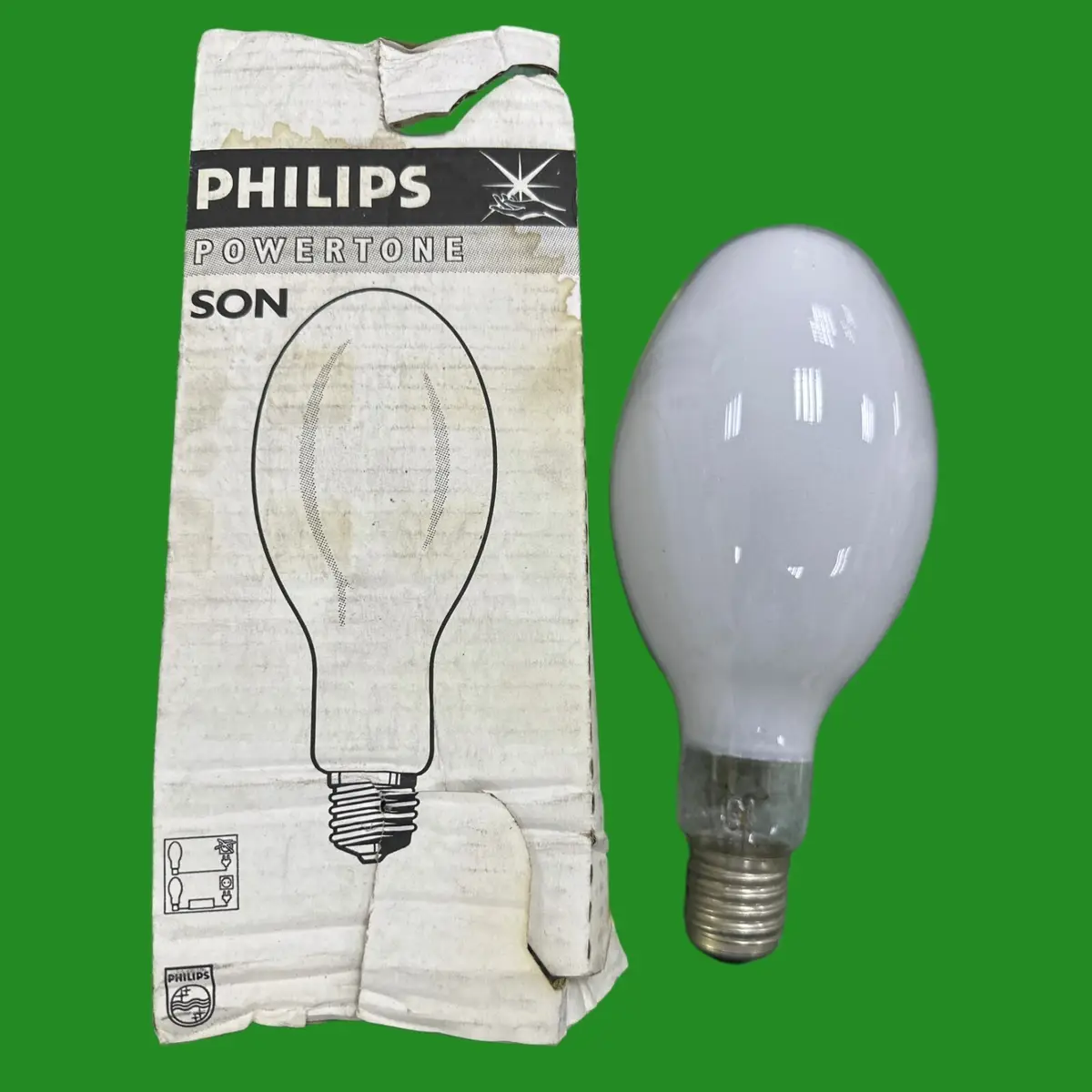 350W Philips Powertone High Pressure Sodium SON-H Elliptical Light Bulb GES E40