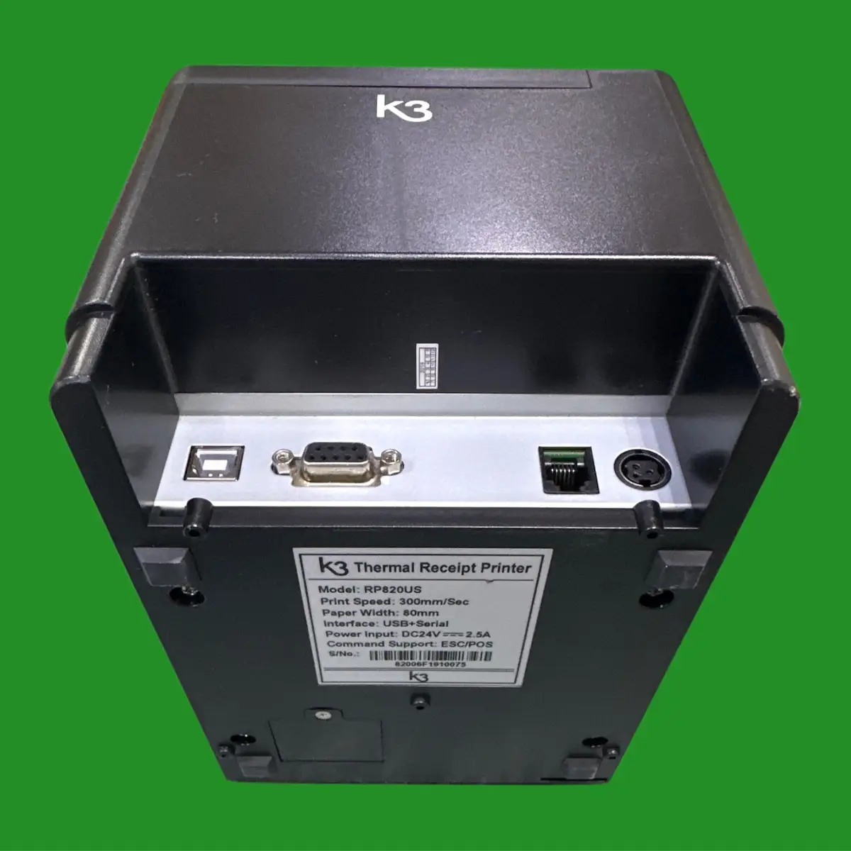 K3 RP820US 80mm POS Thermal Receipt Printer, USB, Serial, Auto Cutter With PSU - image 2 | Free standard UK delivery included | Discount Quality Products
