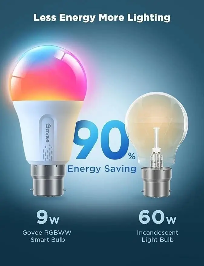 2x 9W Goovee H6008 RGBWW LED Bulb 800lm Alexa & Google 2700K - 6500K Lamp - image 2 | Free standard UK delivery included | Discount Quality Products