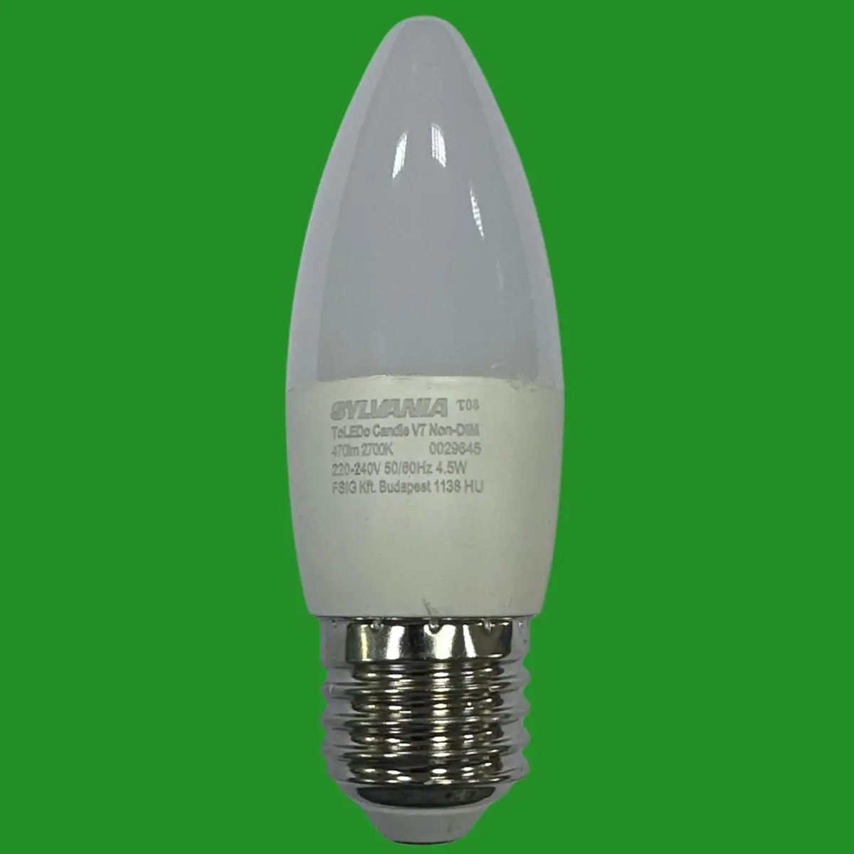 4x 4.5W (=40W) Sylvania LED Candle Light Bulbs ES E27 Edison Screw 2700K Lamp - image 2 | Free standard UK delivery included | Discount Quality Products