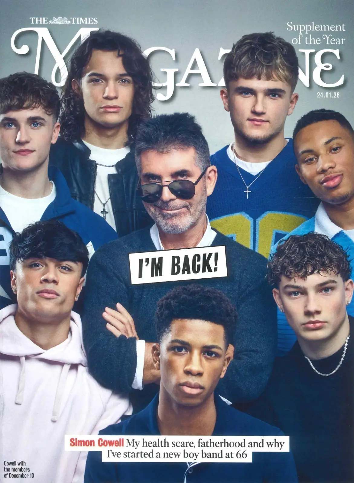Times Magazine: Simon Cowell, Katherine Ryan, M. Olesker, Hunter Davies, 24.1.26