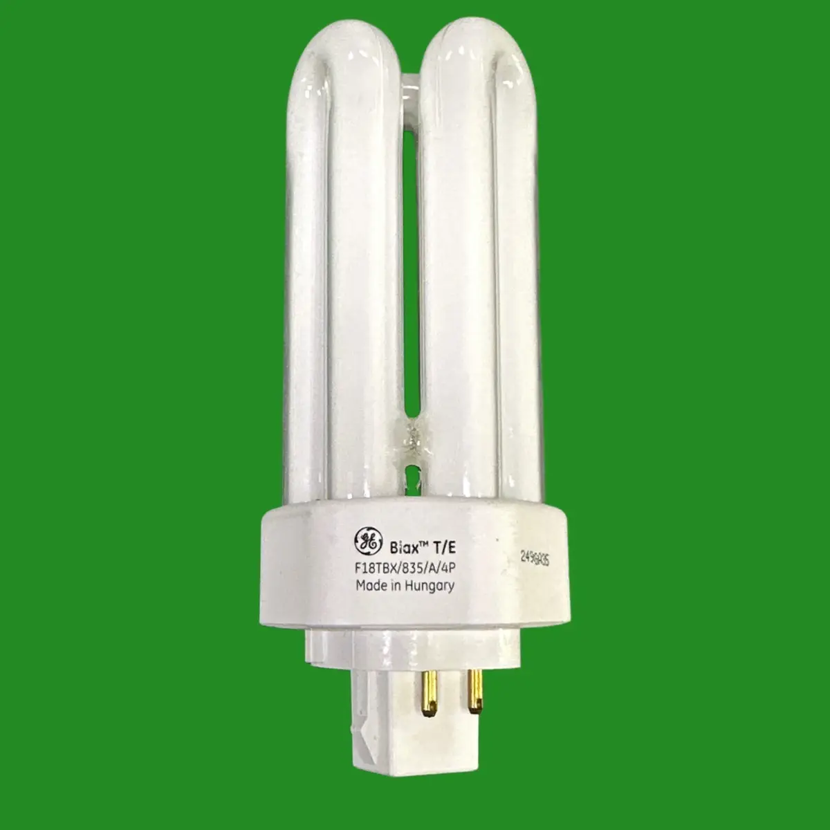 4x 18W (=100W) GE GX24q-2, 4 pin, Low Energy CFL Light Bulb 3500K 835 White - image 2 | Free standard UK delivery included | Discount Quality Products