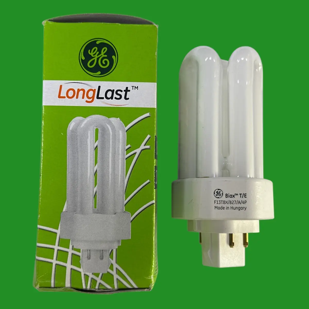 13W GE Dimmable GX24Q-1 4 Pin CFL PL Biax T/E Light Bulb 2700k Warm White Lamp - image 2 | Free standard UK delivery included | Discount Quality Products