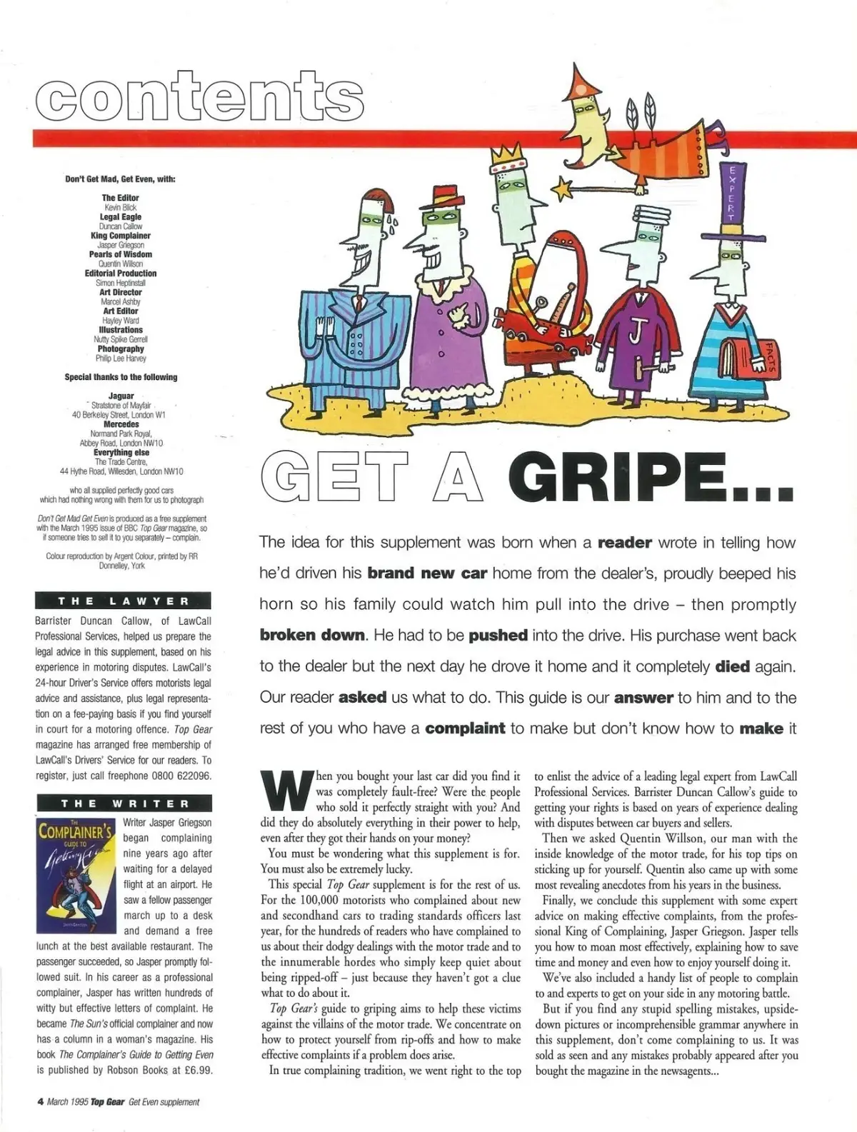 BBC Top Gear Magazine Supplement: Motorist's Guide to Complaining, March 1995 - image 3 | Free standard UK delivery included | Discount Quality Products