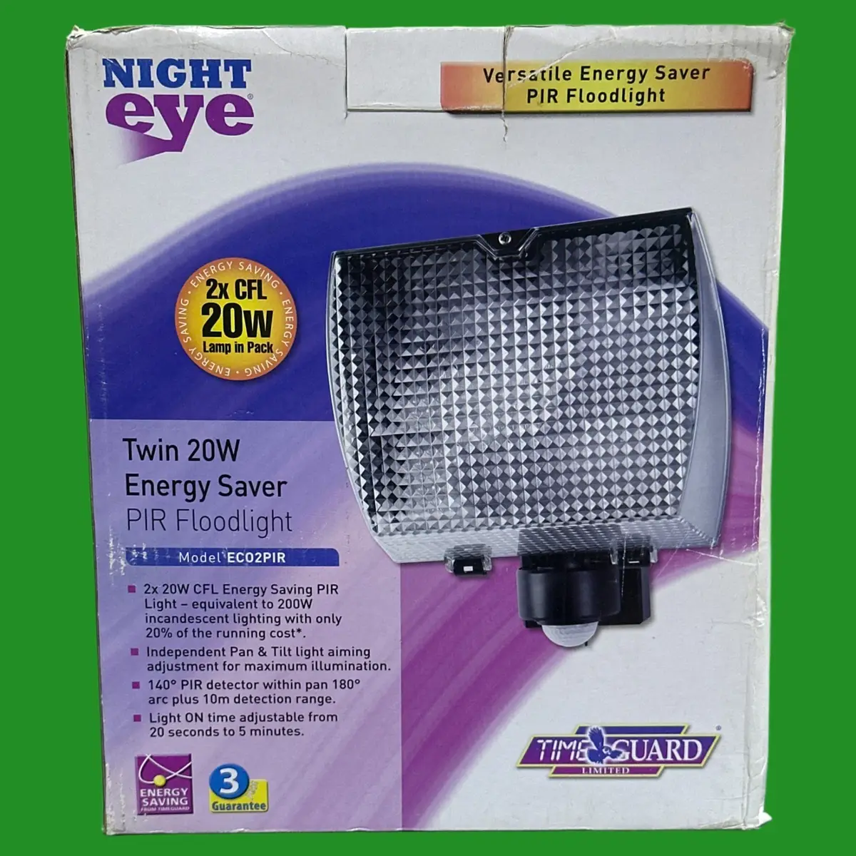 Timeguard Twin 20W CFL PIR Motion Sensor Floodlight Outdoor Security Lamp Light - Light Bulbs | Free standard UK delivery included | Discount Quality Products