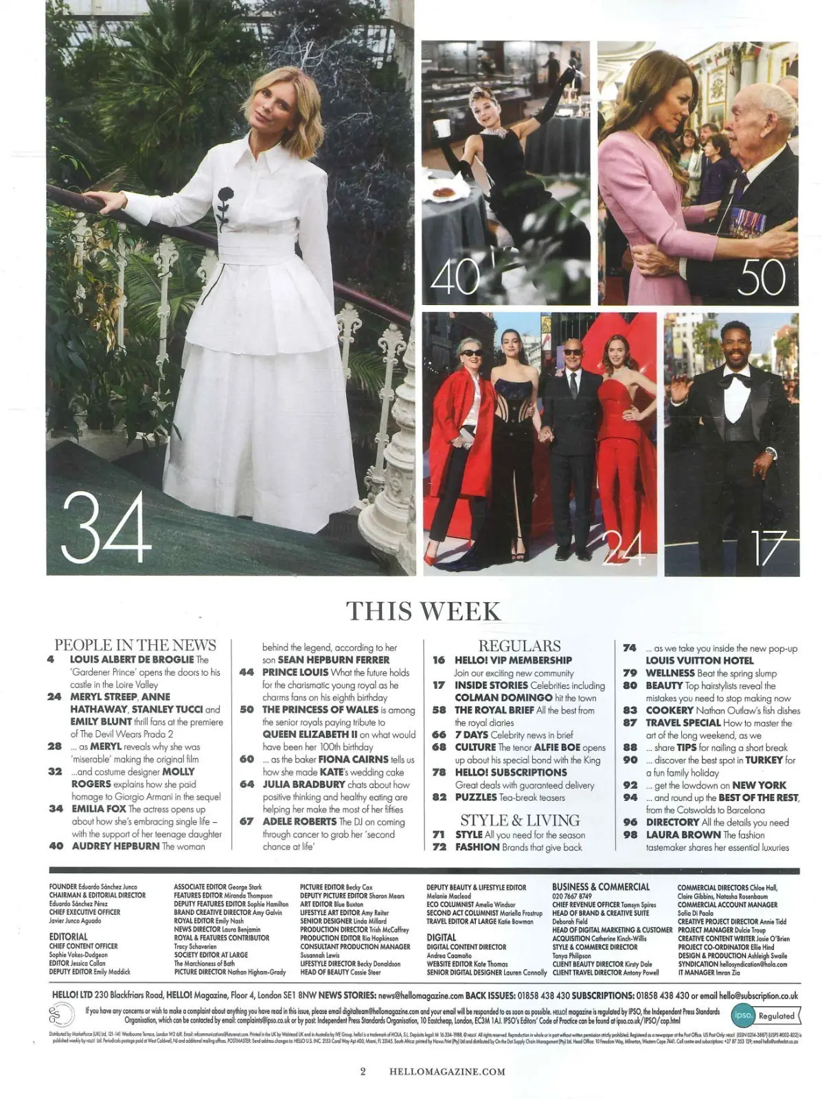 HELLO! Magazine: Prince Louis 8th Birthday, Meryl Streep, Emilia Fox, 4.5.26 - image 3 | Free standard UK delivery included | Discount Quality Products