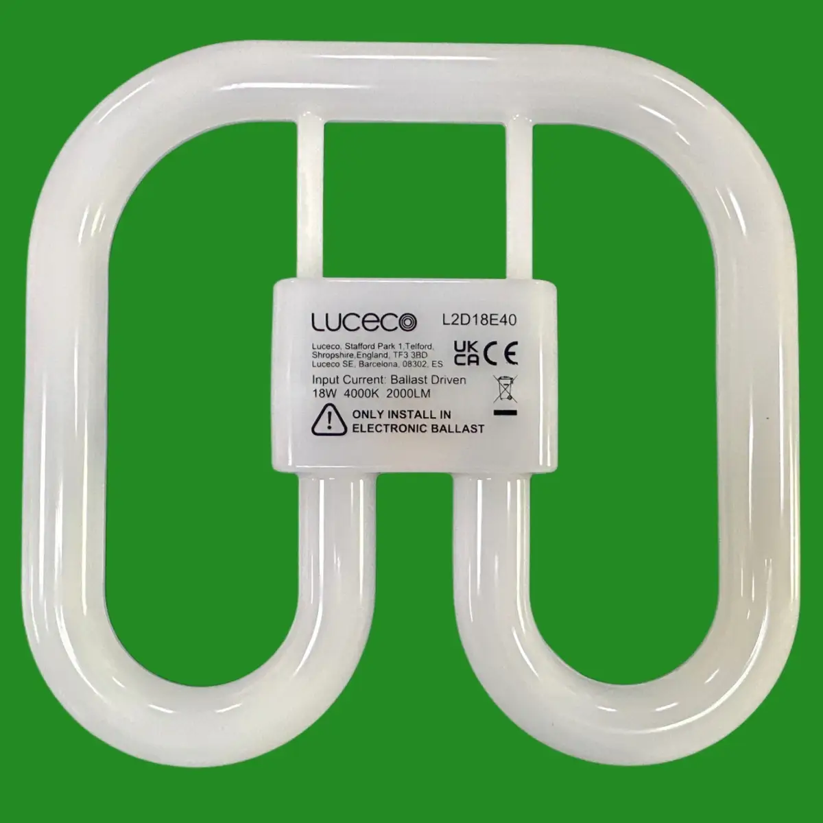18W (=36W) Luceco HF Retrofit LED GR10Q 4 pin 4000K 2D Light Bulb Double D - image 4 | Free standard UK delivery included | Discount Quality Products