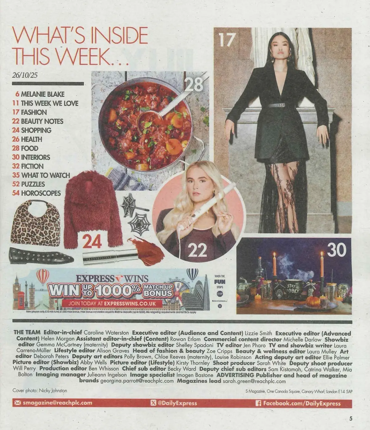 Sunday Express Magazine Melanie Blake, Lisa Snowdon, Halloween, Fashion 26.10.25 - image 3 | Free standard UK delivery included | Discount Quality Products