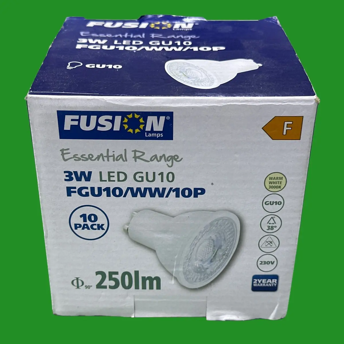 10x 3W (=30W) Fusion GU10 LED Reflector Spot light Bulbs Lamp Warm White 3000K