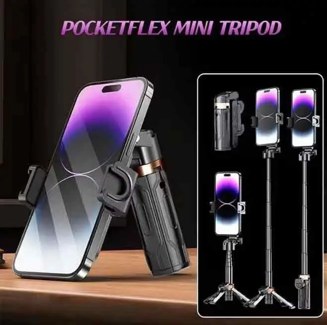 Pocket Flexible Portable Mini Bluetooth Selfie Stick Telescopic Tripod Stand - image 5 | Free standard UK delivery included | Discount Quality Products