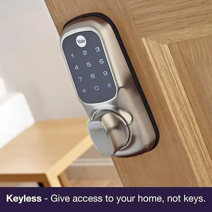 Yale Keyless Connected Smart Door Lock, No Key Needed, Satin Nickel, Keypad Pin - image 6 | Free standard UK delivery included | Discount Quality Products