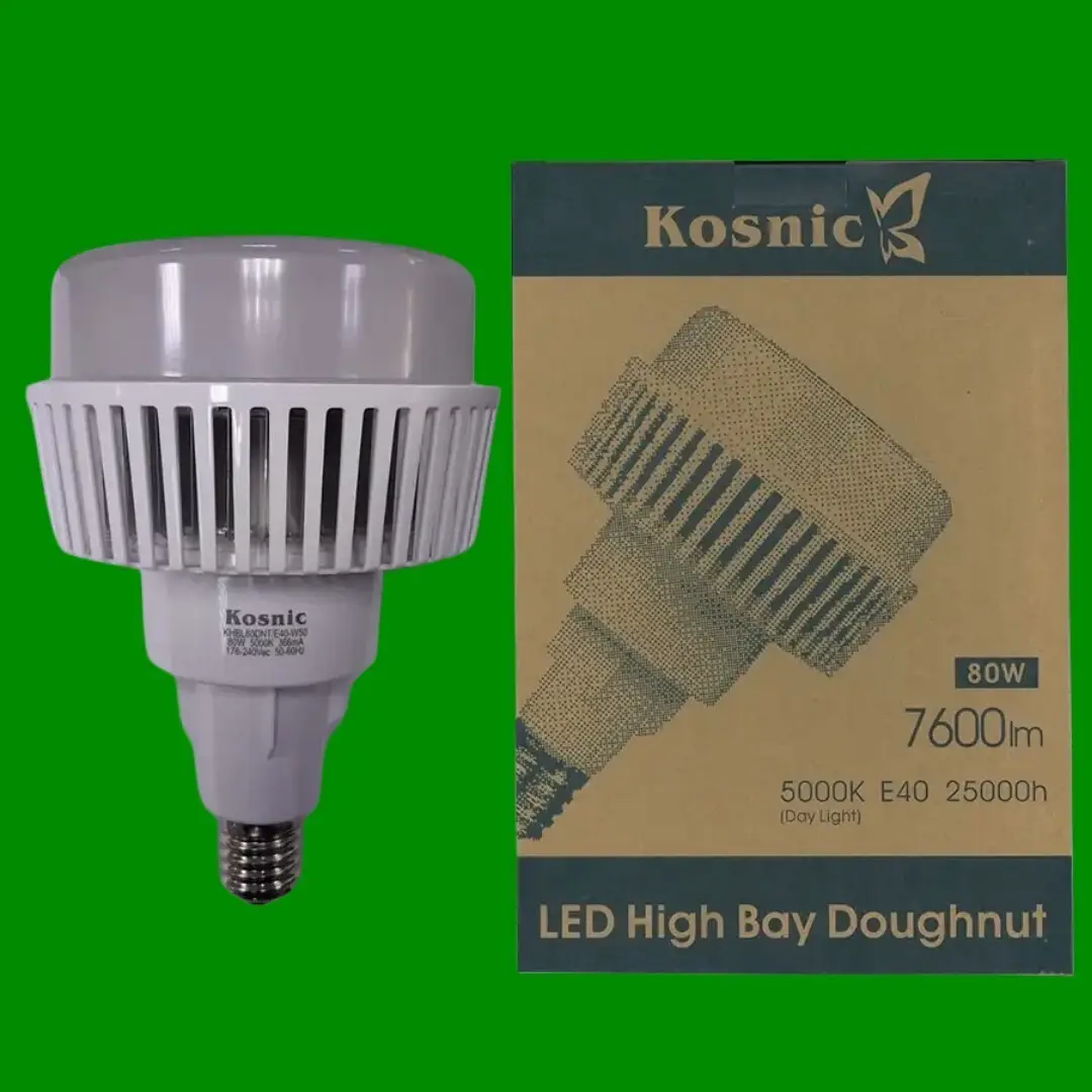 80W Kosnic E40 LED 5000K High Bay Commercial Light Industrial Warehouse Lamp