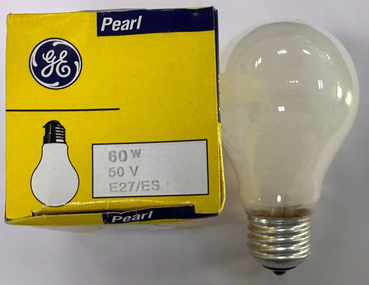 GE 60W 50V Low Voltage GLS Pearl Dimmable ES E27 Edison Screw Light Bulb Lamp - image 2 | Free standard UK delivery included | Discount Quality Products