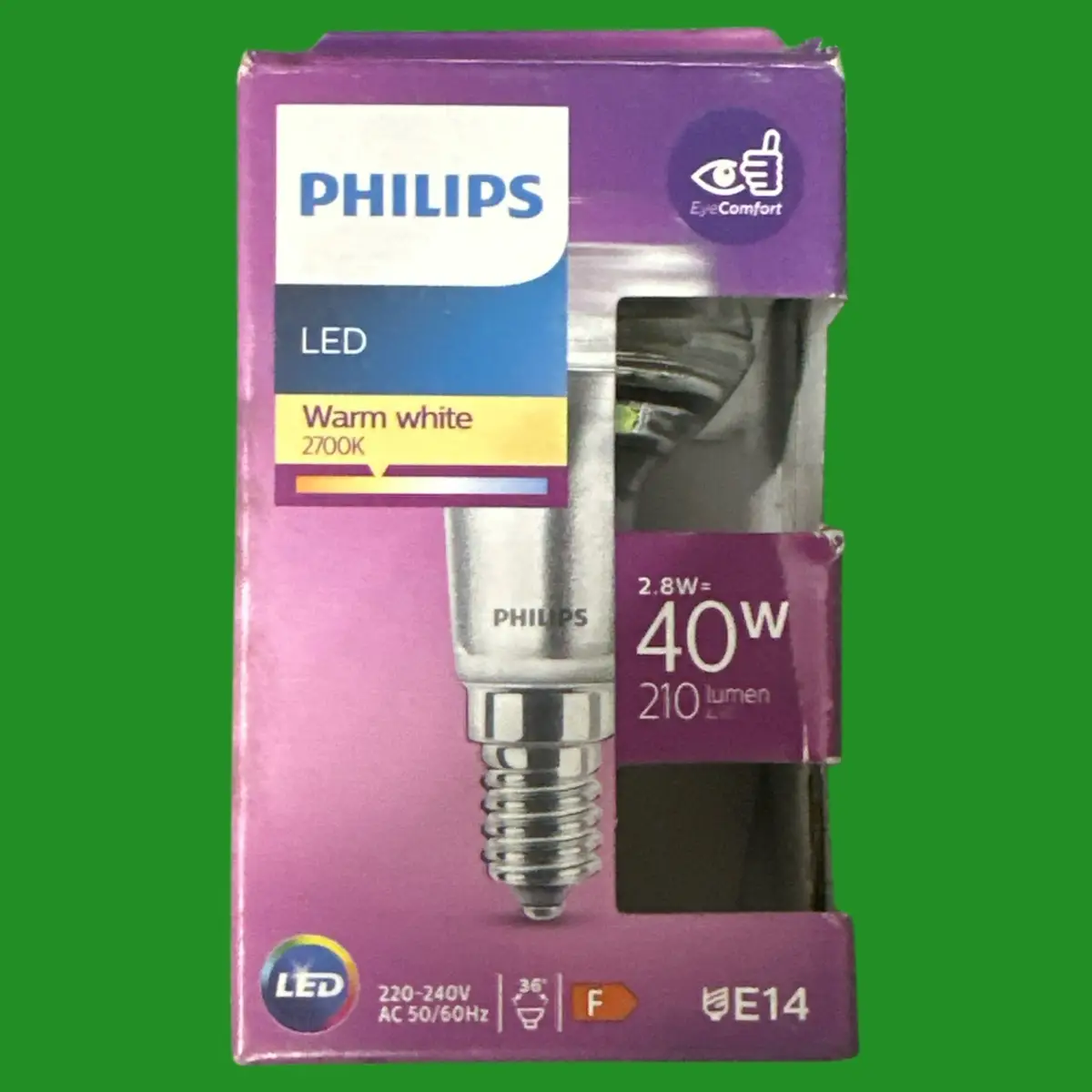 2.8W (=40W) Philips R50 Spotlight LED Light Bulb E14 SES Small Screw 2700K Lamp - image 3 | Free standard UK delivery included | Discount Quality Products