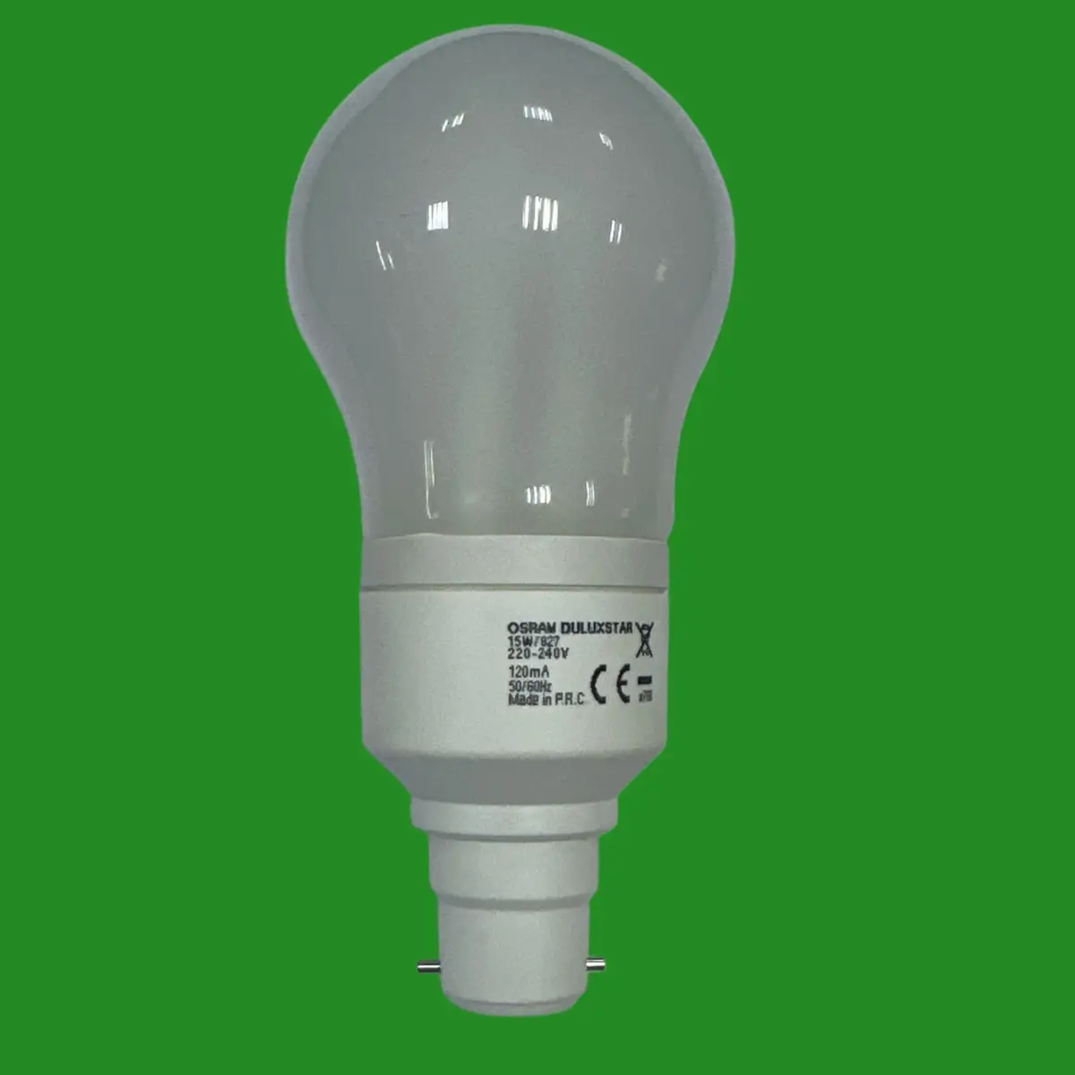 15W (=65W) OSRAM GLS CFL Low Energy Power Saving Globe Light Bulb BC B22 Lamp - image 2 | Free standard UK delivery included | Discount Quality Products